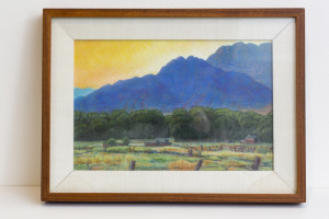 Morning Breaks on Sandias - 1983 Egg Tempera on Wood